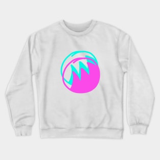 blue pink water waves design Crewneck Sweatshirt